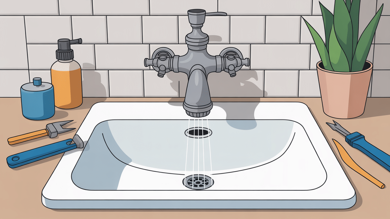 Illustration absence d'eau chaude sur un seul robinet dépannage