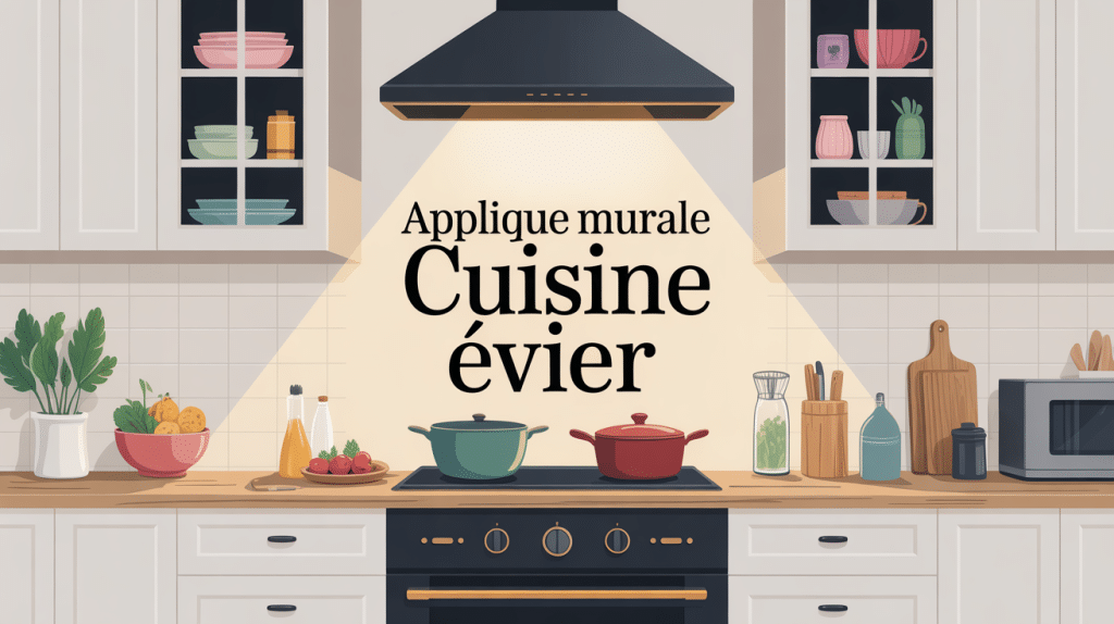 applique murale cuisine évier sur illustration moderne