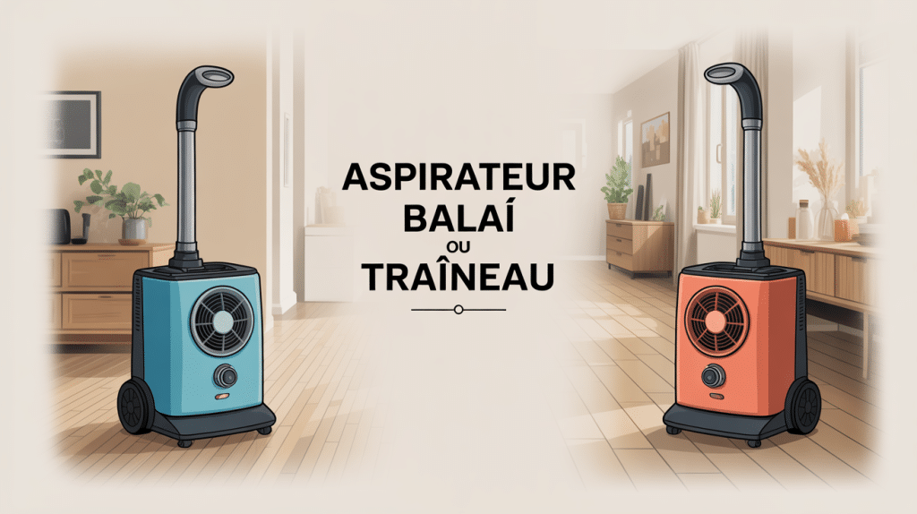aspirateur balai ou traineau illustration comparatif