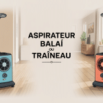 aspirateur balai ou traineau illustration comparatif