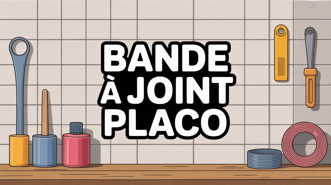 bande a joint placo sur mur illustration outils