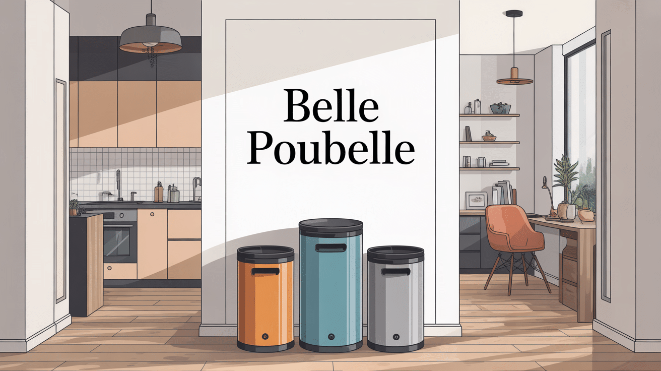 belle poubelle dans intérieur design moderne