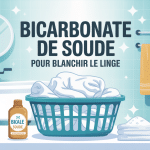 Bicarbonate blanchir linge panier blanc salle bain