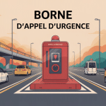 borne d'appel d'urgence sur autoroute parking et site public
