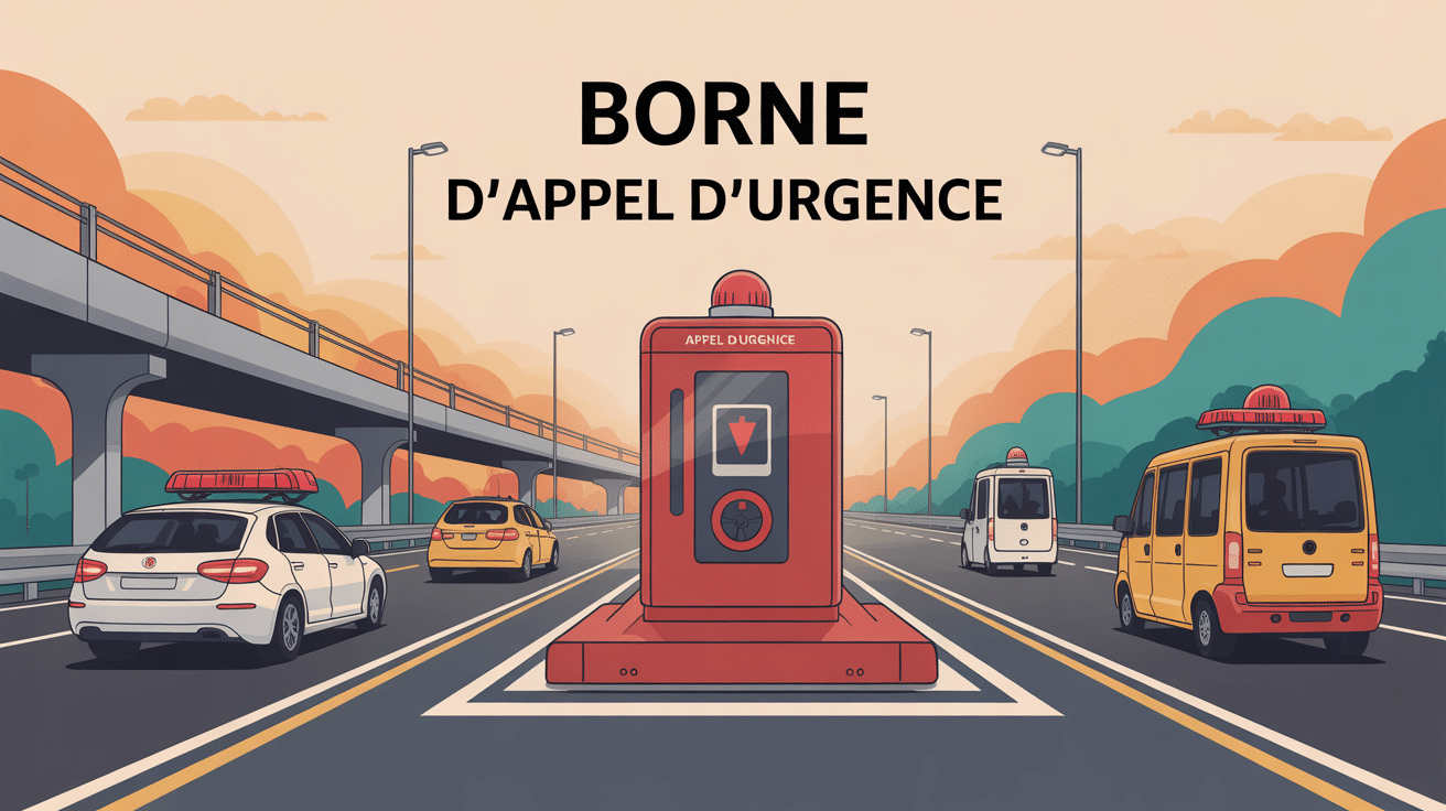borne d'appel d'urgence sur autoroute parking et site public