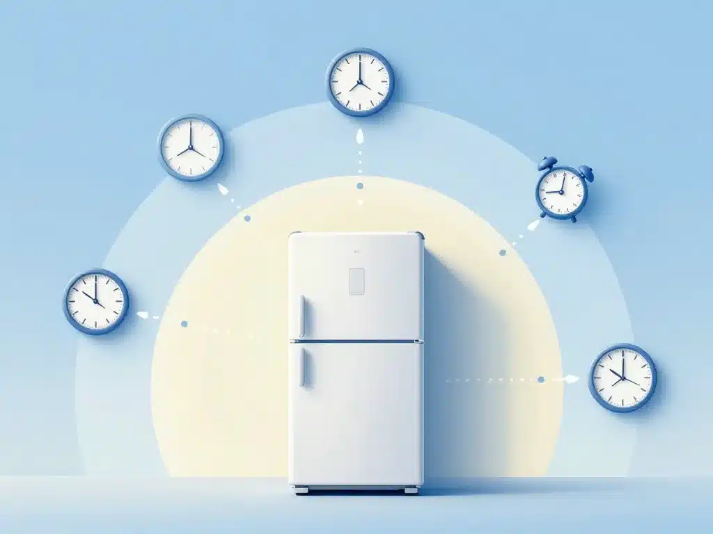 brancher un frigo neuf après transport délai d’attente visuel