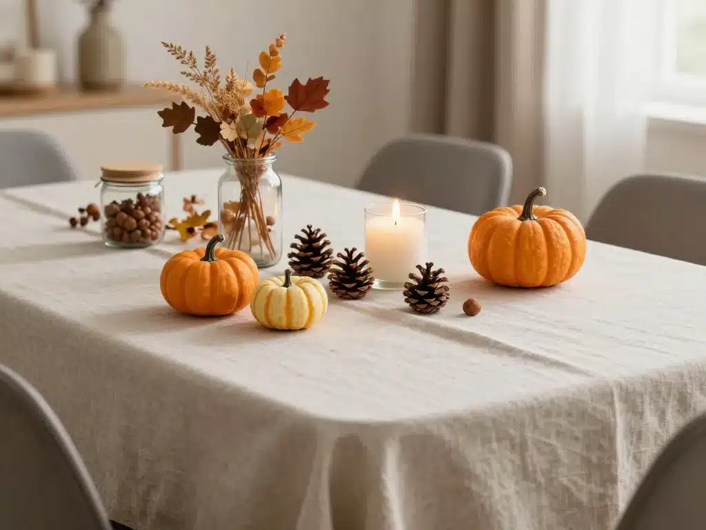 bricolage automne facile décoration automnale table