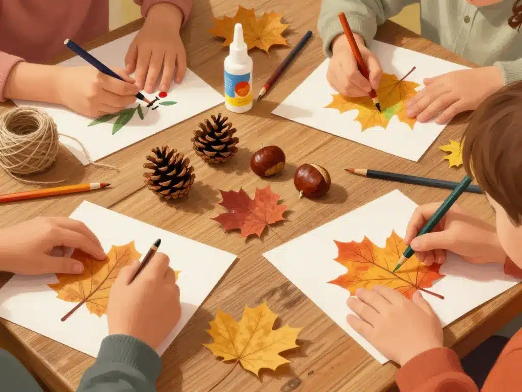 bricolage automne facile création avec éléments naturels