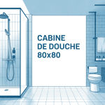 cabine de douche 80x80 design en angle salle de bains
