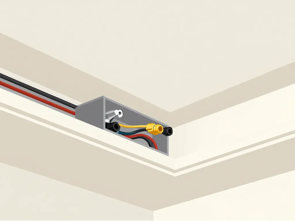 Schéma cache pour plafonnier protection et finition