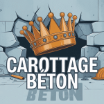 carottage beton illustration chantier vectoriel