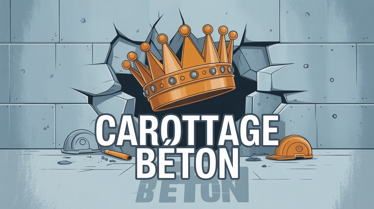 carottage beton illustration chantier vectoriel