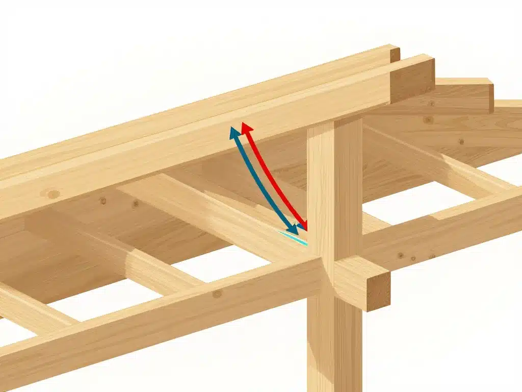 diagramme forces charpente jambe de force