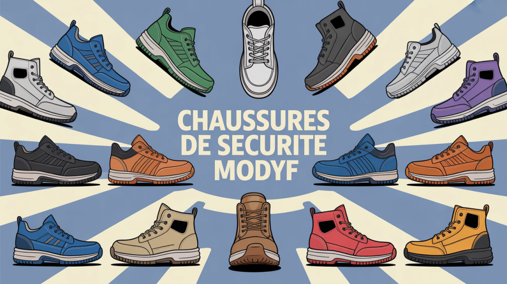illustration chaussures de sécurité modyf modèles variés
