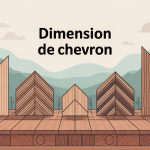 illustration chevron dimension différentes sections charpente bois