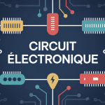 illustration schéma circuit electronique composants