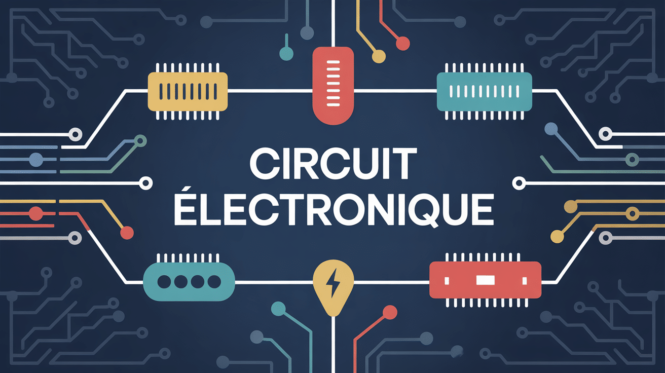 illustration schéma circuit electronique composants