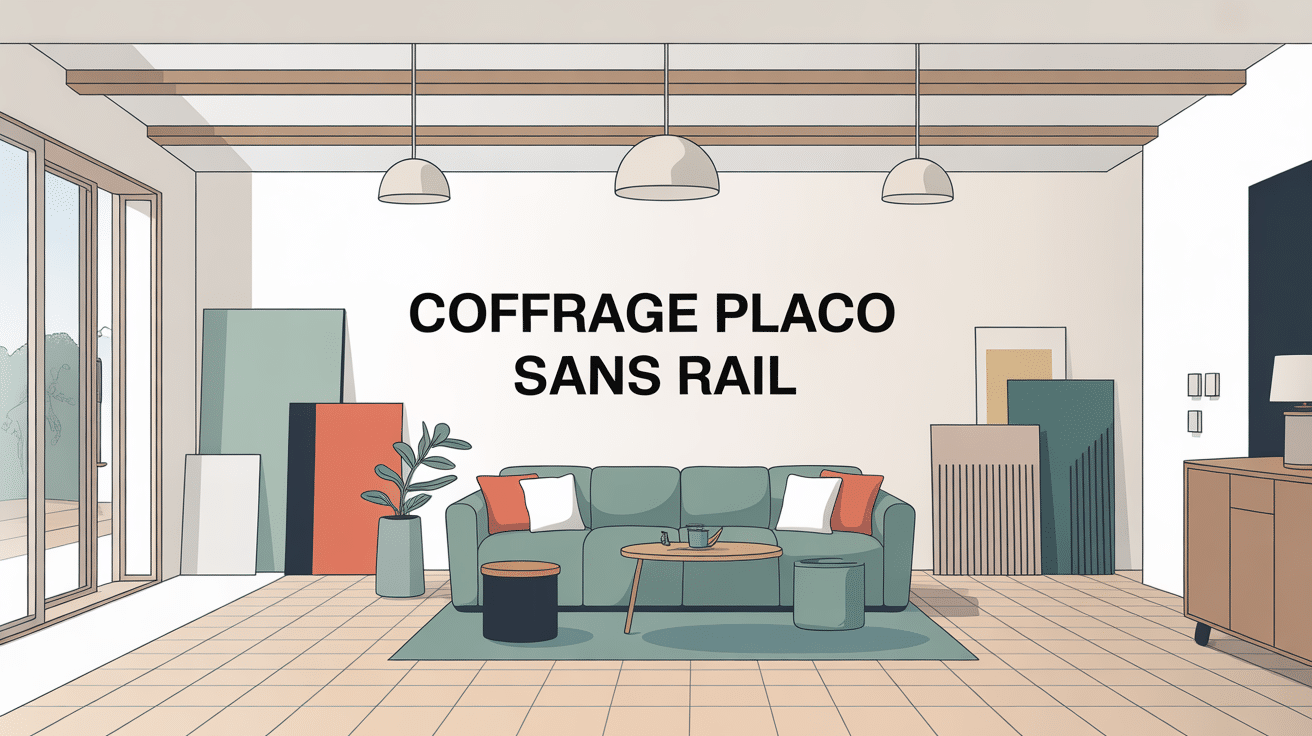 illustration coffrage placo sans rail moderne