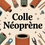 Illustration colle néoprène avec divers matériaux