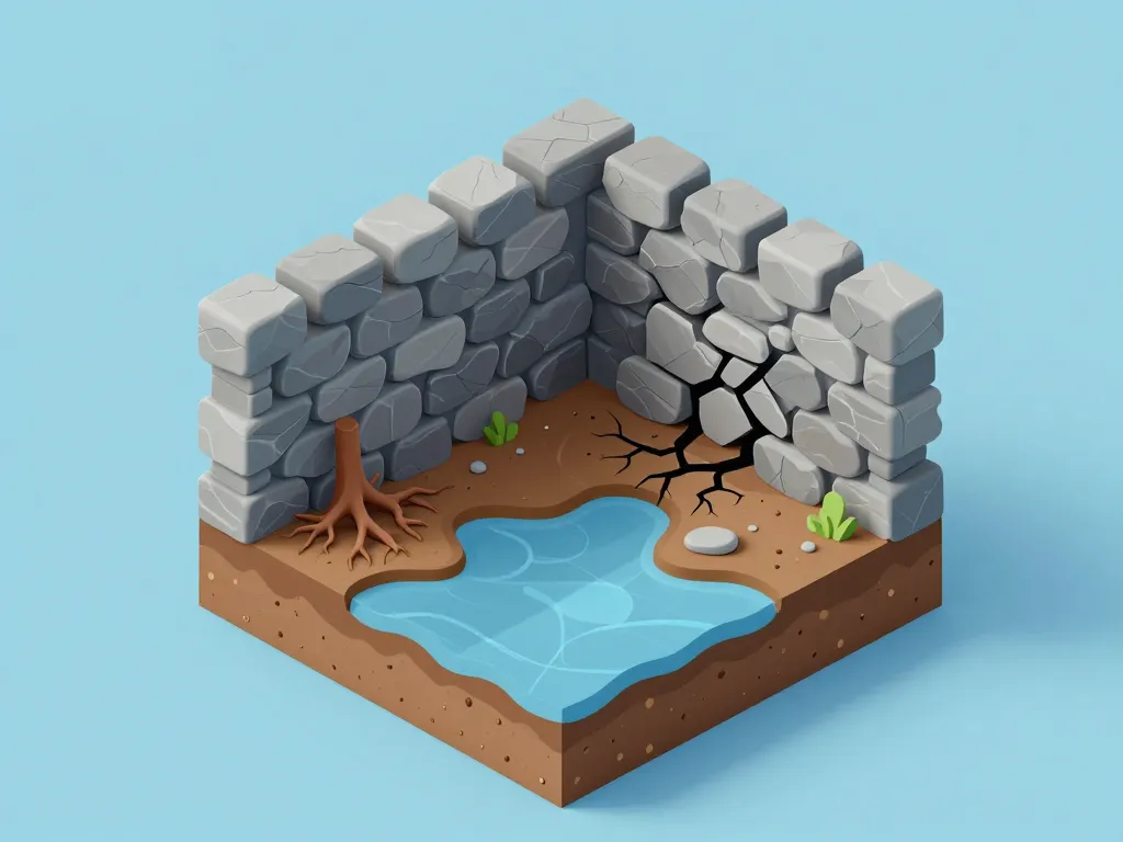 causes et diagnostic consolider un mur en pierre qui penche