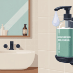 distributeur de savon mural rechargeable illustration hygiène