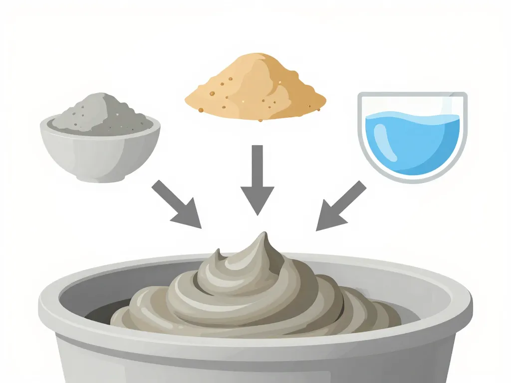 diagramme du dosage mortier ingrédients ciment sable eau