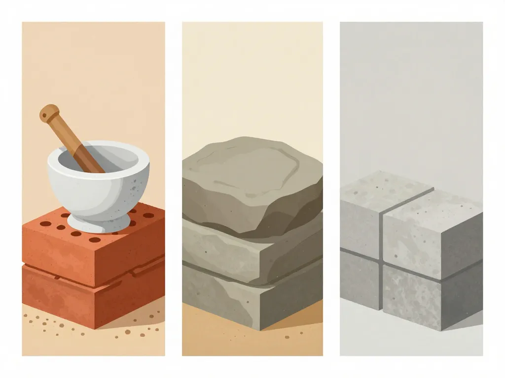 illustration dosage mortier sur briques pierres parpaings situations