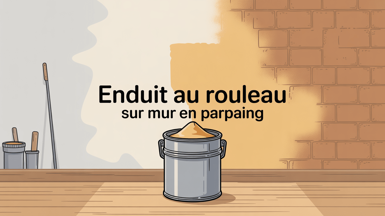 Enduire un mur en parpaing au rouleau, mur biface et outils