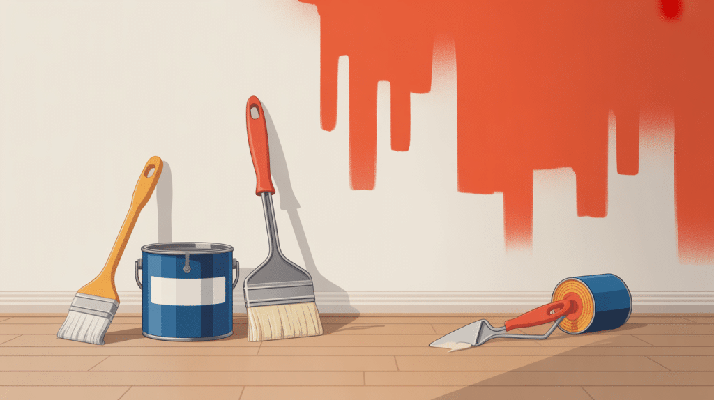 application enduit peinture mur outils rénovation