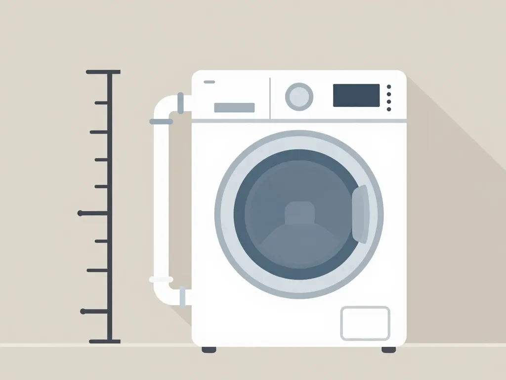 Schema hauteur evacuation lave linge recommandee