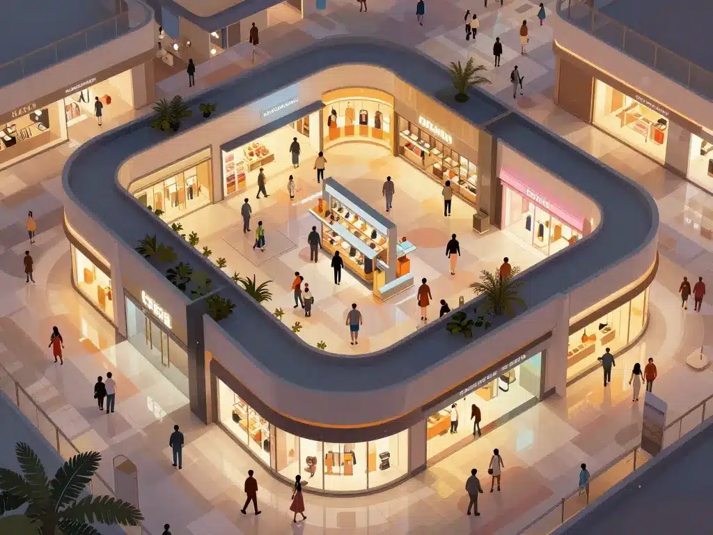 Illustration design personnalisé keria plan de campagne centre commercial