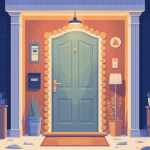 kit isolation porte d'entrée illustration porte protégée contre le froid