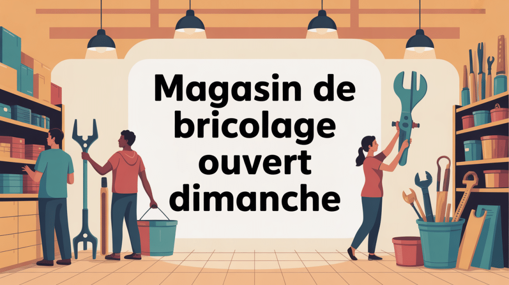 magasin bricolage ouvert ce dimanche illustration outils