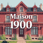 maison 1900 façade briques rouges et détails Art nouveau