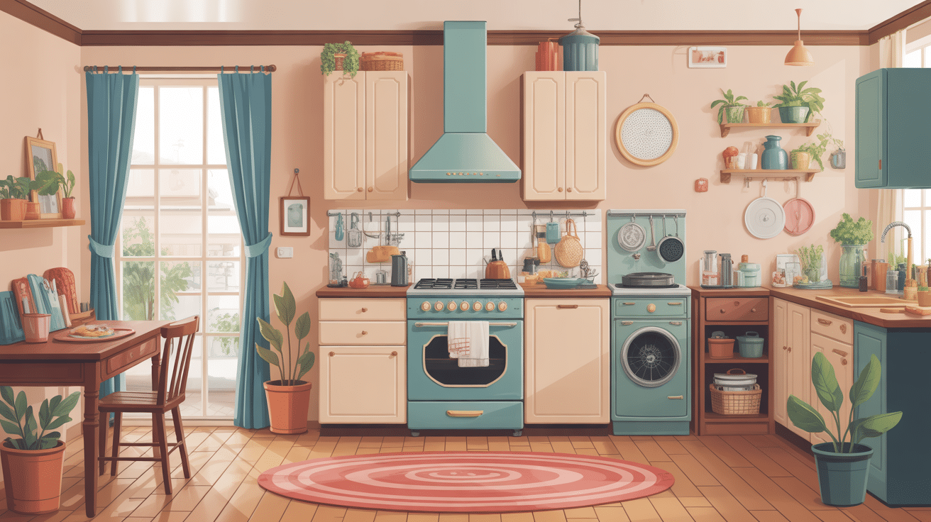 intérieur avec meuble range balai et aspirateur divers modèles