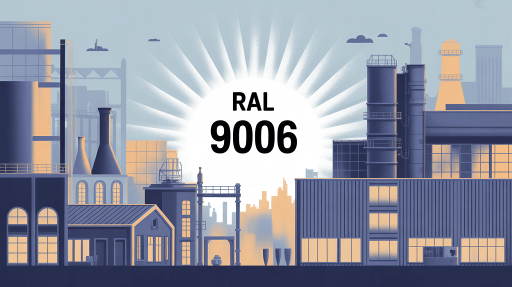 Illustration palette ral 9006 pour architecture et industrie