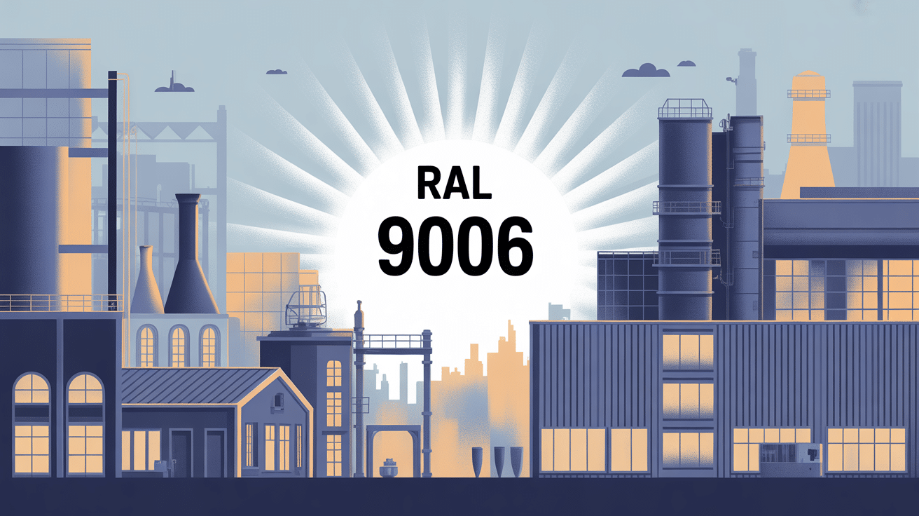 Illustration palette ral 9006 pour architecture et industrie