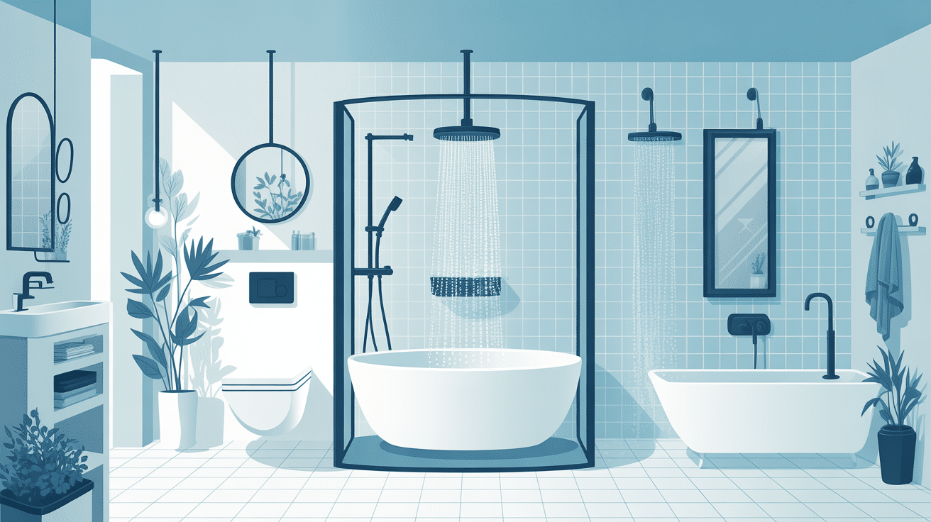 panier douche différents modèles organisation salle de bain