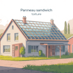 Illustration panneau sandwich toiture sur maison, garage et hangar