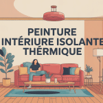 peinture intérieure isolante thermique appliquée sur mur moderne ambiance chaleureuse