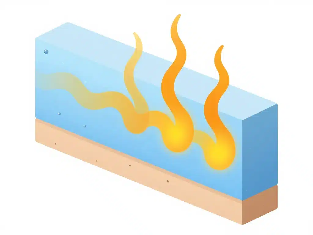 schéma fonctionnement peinture intérieure isolante thermique réduction transfert chaleur