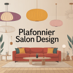 illustration plafonnier salon design ambiance contemporaine