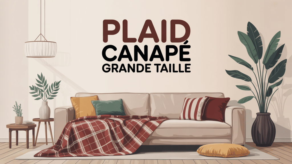 plaid canapé grande taille sur canapé spacieux dans salon accueillant
