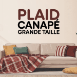 plaid canapé grande taille sur canapé spacieux dans salon accueillant
