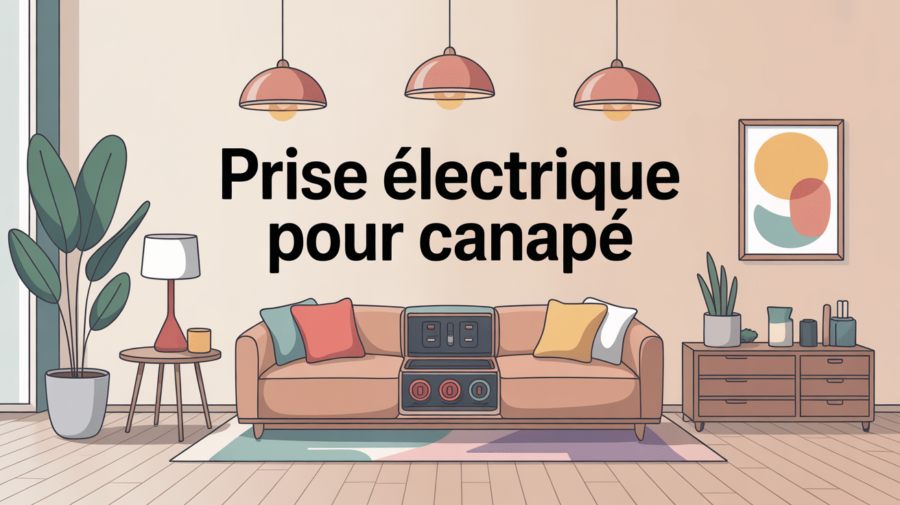 prise electrique pour canapé dans salon moderne intégré