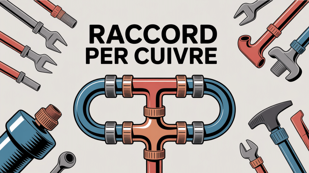 Raccorder PER sur cuivre tuyau illustration