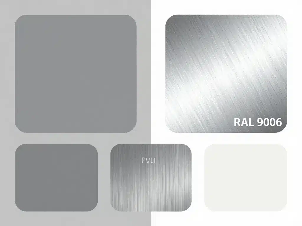 Diagramme ral 9006 gris métallisé vs gris traditionnel