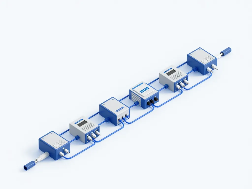 Schéma RS485 câblage bus linéaire