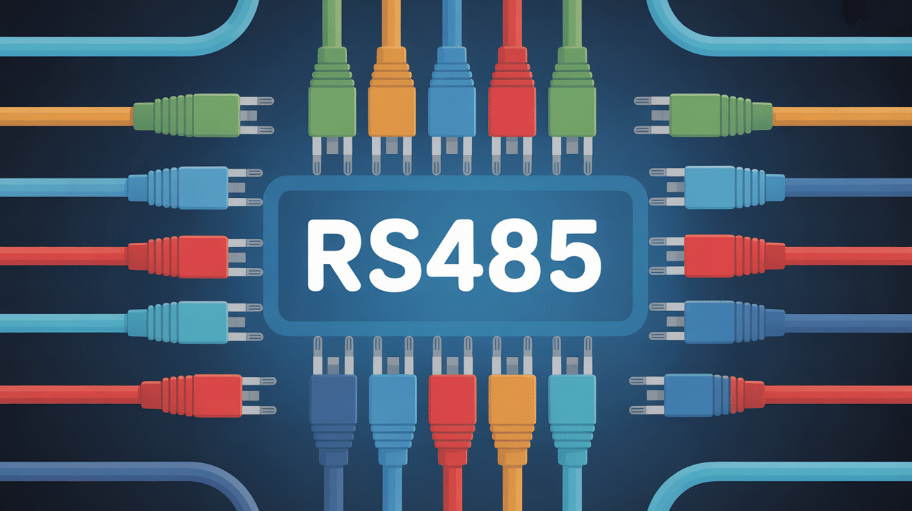 Illustration RS485 réseau câblé équipements