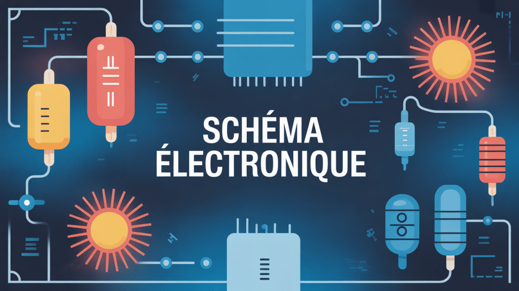 schema electronique illustration vectorielle composants